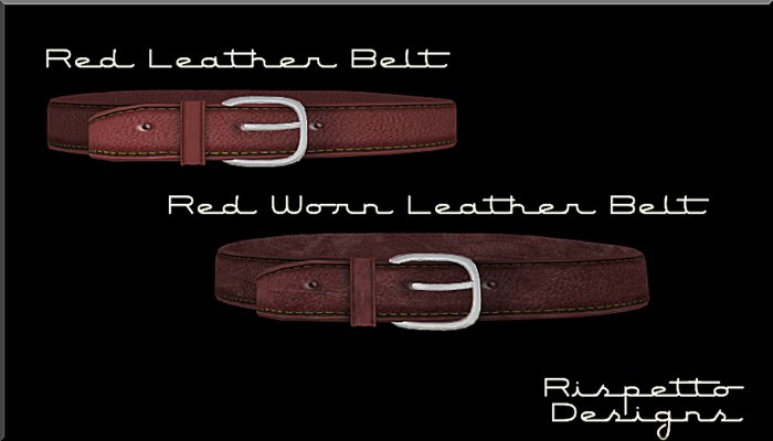 Rispetto Designs - Leather Belt Set - Red