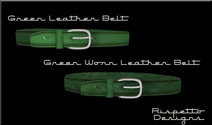 Rispetto Designs - Leather Belt Set- Green
