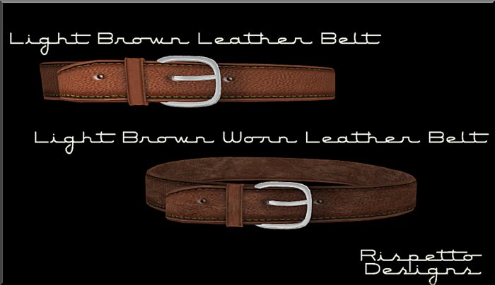 Rispetto Designs - Leather Belt Set- Light Brown