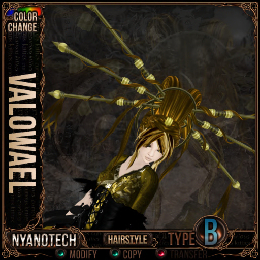 =^.^= Curious Kitties - Color Change Hair - Nyanotech Hair [Type B] - Valowael V3