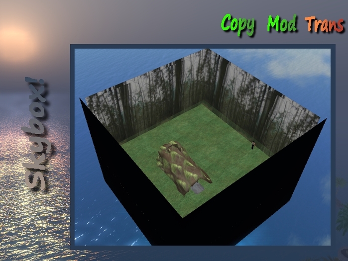 Skybox forest with lair and cellar