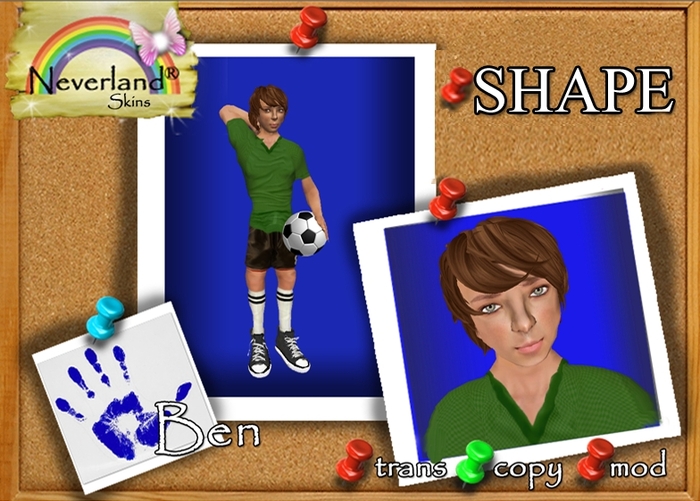 Neverland child shapes : Ben boy shape