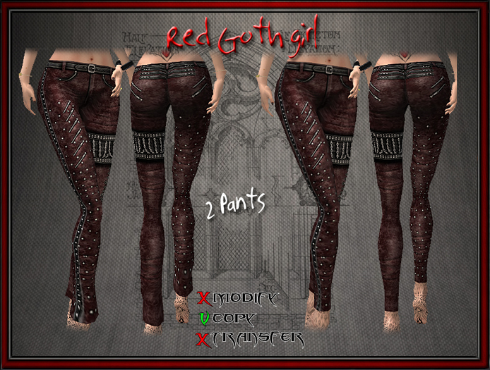red goth girl