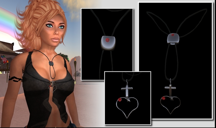 Xuisse Necklace Steel and Ruby