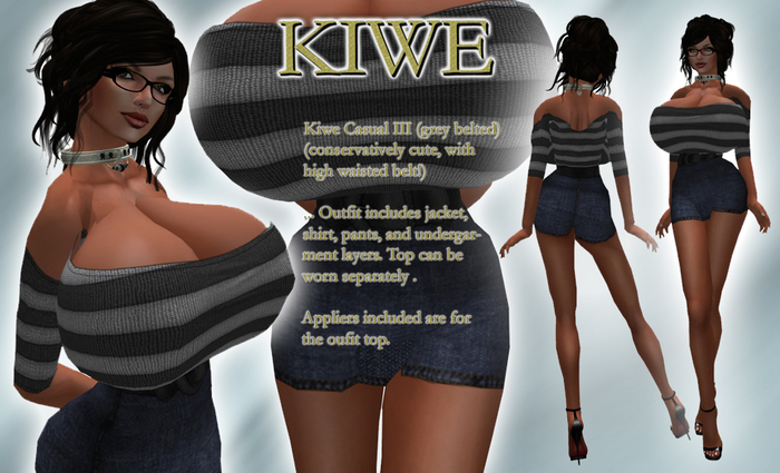 Kiwe Casual III (grey belted) for Prim B's
