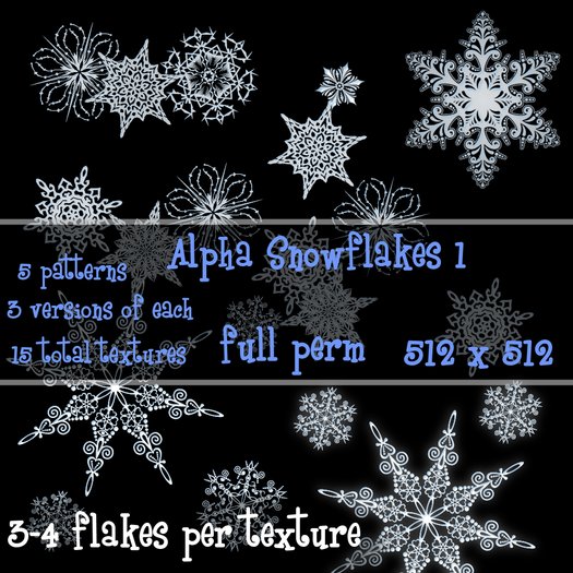 Alpha Snowflakes 1 **Half Price**