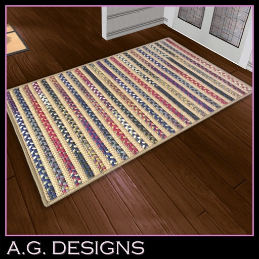 A.G. DESIGNS - Multi-Coloured Braided Rectangle Rug