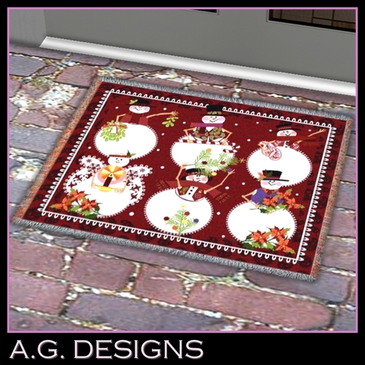 A.G DESIGNS - Jolly Snowmen Welcome Rug