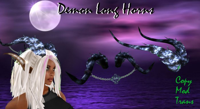 Demon Long Horns (Blue)