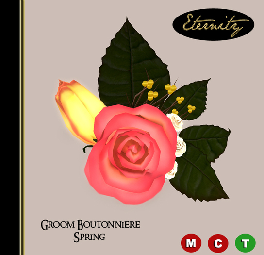 .::J&K::. Groom Boutonniere [Spring]