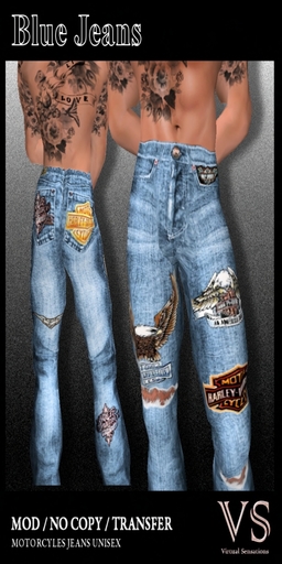 (VS) Motorcycles Blue Jeans - Rock Wear