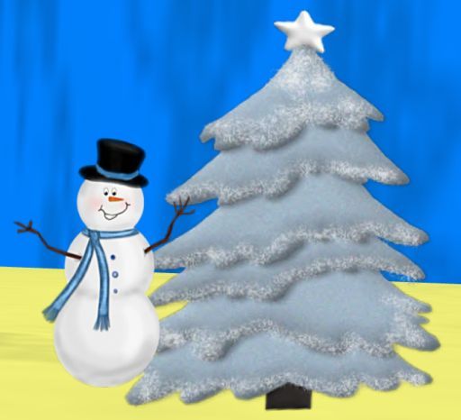 Snow-Man & Xmas Tree with Music(click)