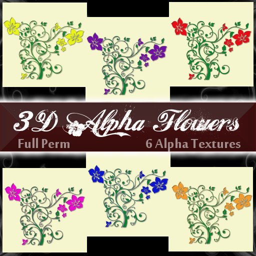 3D Alpha Flowers Texture Pack