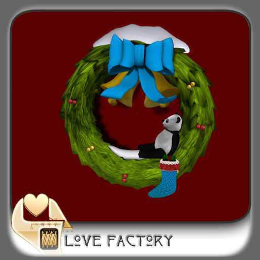 !-[LoveFactory-Holidays]- Christmas wreath with teddy ~ blue *Box*