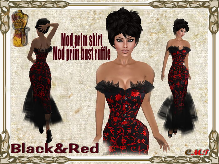!Black@Red Gown