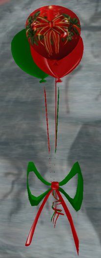 Christmas Balloon Trio - Red Bow