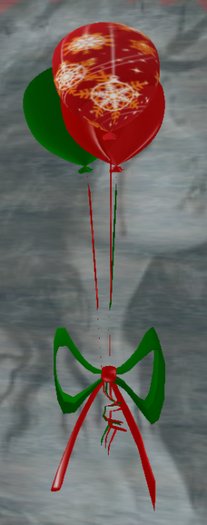 Christmas Balloon Trio - Red Snowflake Ornament