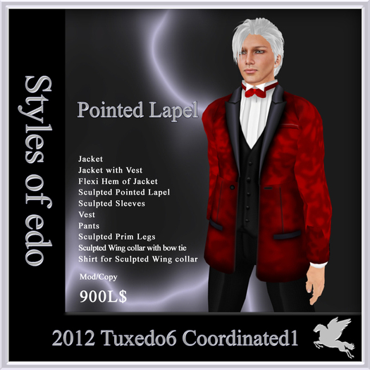 2012 Tuxedo6, Coordinated1, Styles of edo