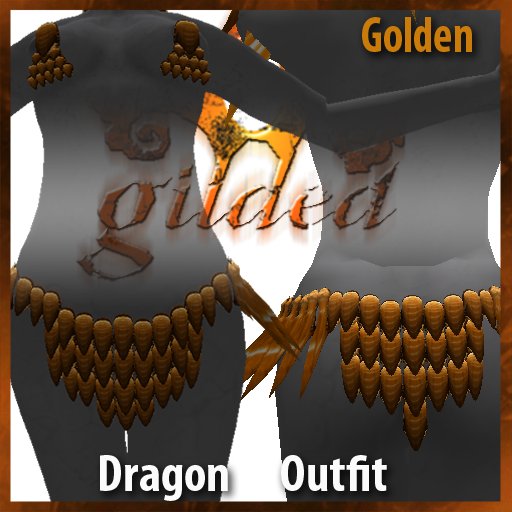 gilded: Female Dragon Outfit Golden