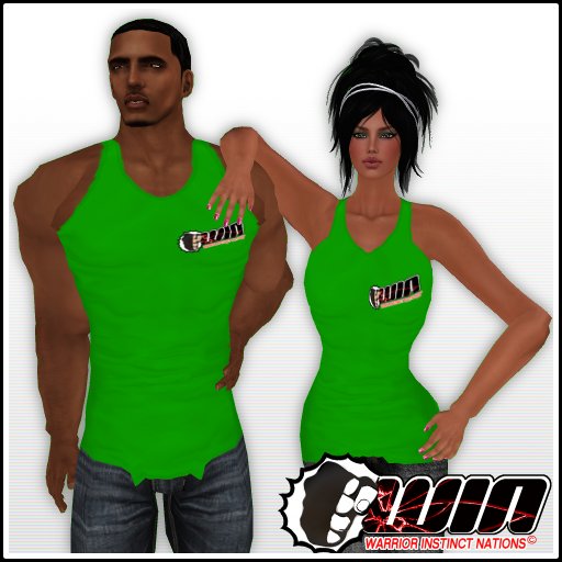 WIN Green Tank Top Tee