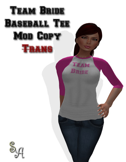 Stitch Alchemy - Team Bride Baseball Tee (Boxed)