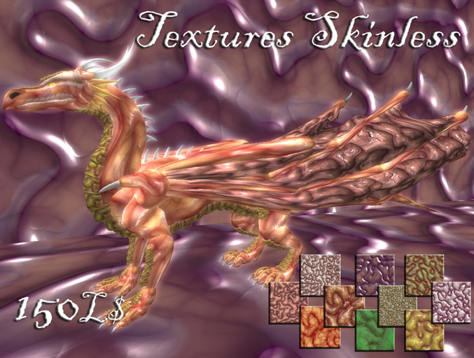 Second Life Marketplace - textures skinless for seawolf dragon and gryphon
