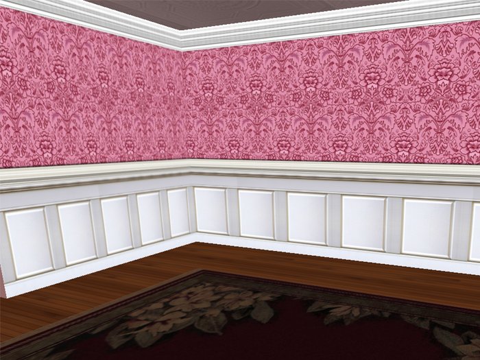 Pink Demask & Wainscoating Seamless 5 Texture Set Full Perms