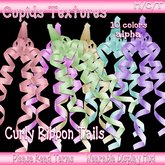 10 CURLY RIBBON TAILS Textures