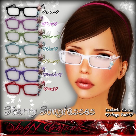 .::V::.  Starry Sunglasses  *Purple*