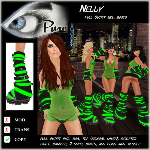 << PURE >> Nelly in Apple (full outfit incl. boot) [inworld price 299L$] 