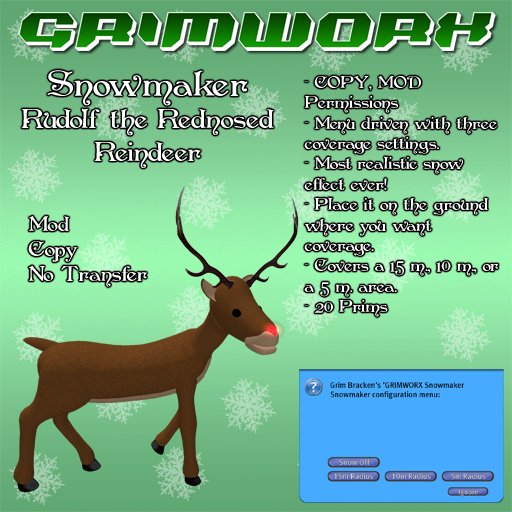 GRIMWORX Snowmakers - Rudolf, Christmas Decorations
