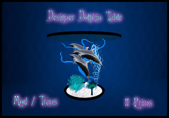 Malibu  Dolphin Designer Table