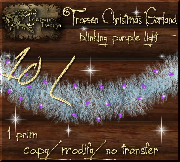 Frosted Garlande purple blinking