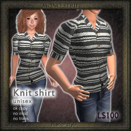 Nano*style Knit shirt [Stripe]
