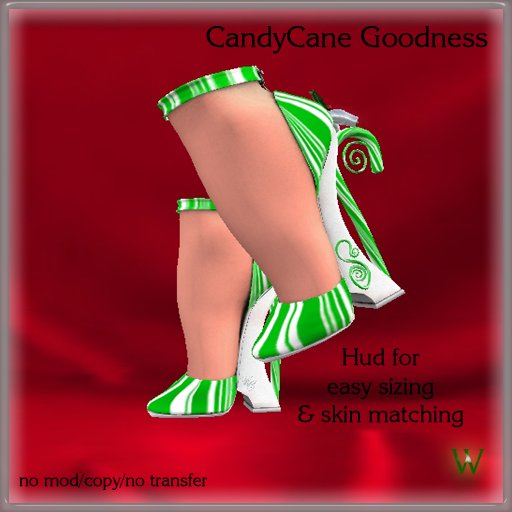 ~WC~ CandyCane Goodness Heels Green