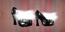 Christmas Fur lined Pumps Black