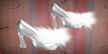 Christmas Fur trimmed pumps White