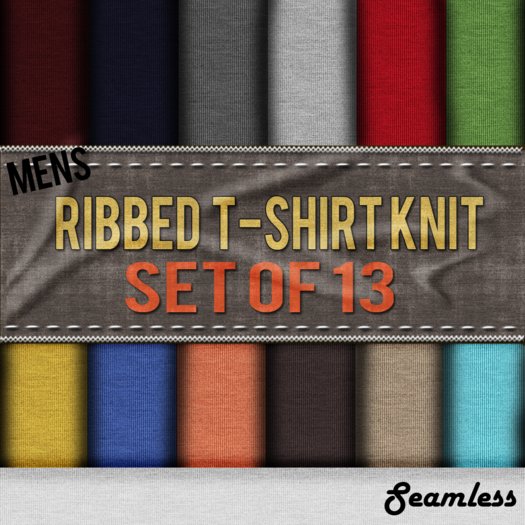 Mens Ribbed T-shirt Knit Fabric Textures