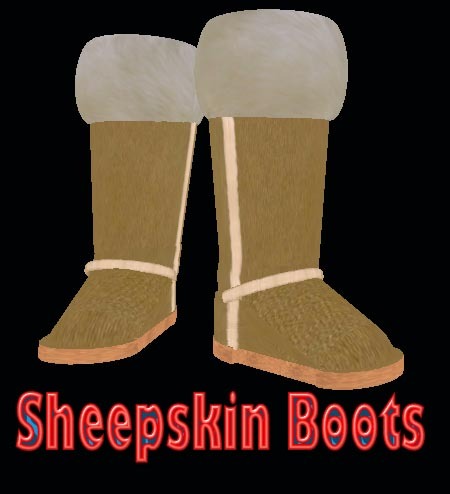 Tan Sheepsking Boots