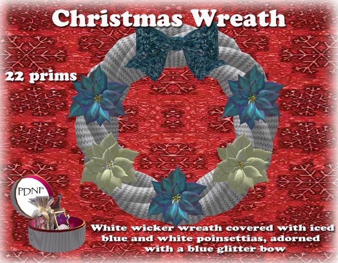 PDN: CHRISTMAS WREATH POINSETTIA ICED BOX