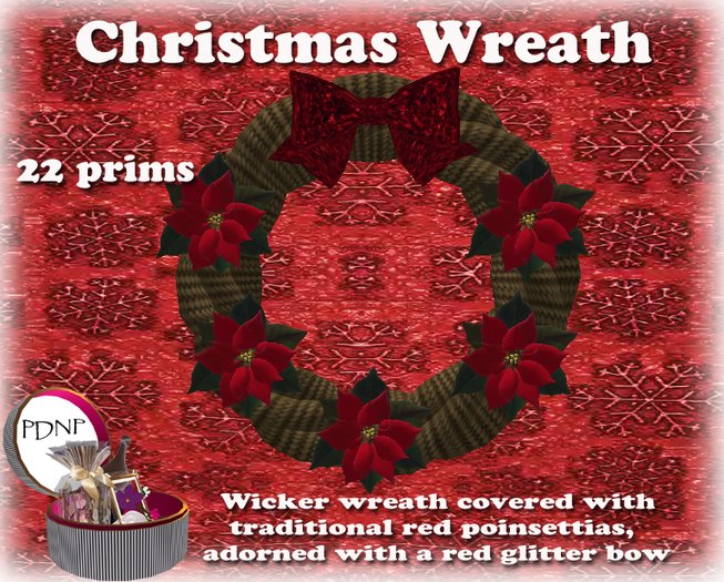 PDN: CHRISTMAS WREATH POINSETTIA TRADITIONAL BOX