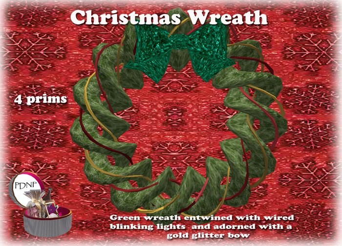 PDN: CHRISTMAS WREATH WIRED BLKINKING BOX