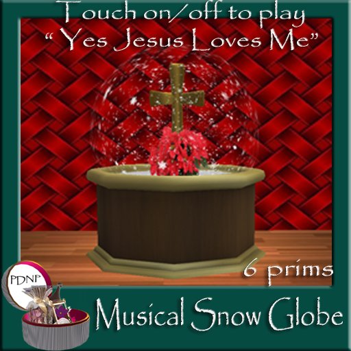 PDN: CROSS WITH POINSETTIAS SNOW GLOBE BOXED