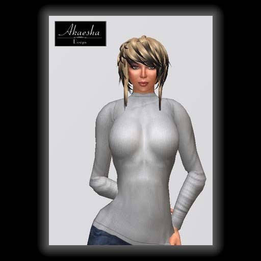 Akaesha's Ribbed Turtleneck Sweater - Grey W