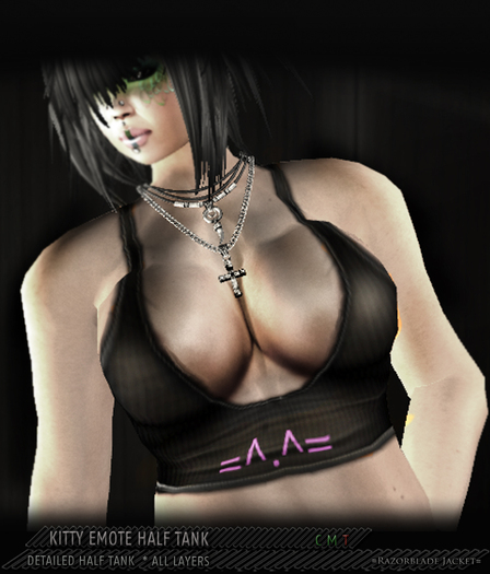 =Razorblade Jacket= Kitty Emote Half Tank
