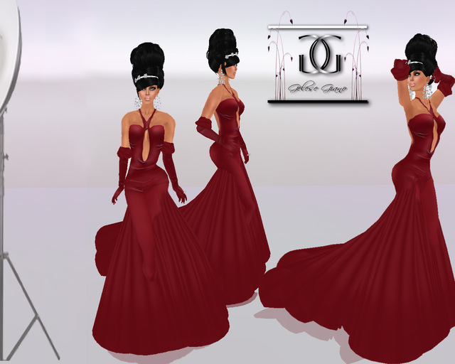HOLLY FE'-RED Gown By Gelese Giano
