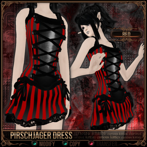 Mesh * =^.^= Curious Kitties - Pirschjager Dress - Red