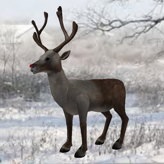 Rudolph Reindeer w/ Blinking Nose ~Slate~