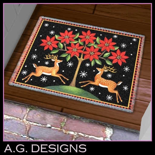 A.G. DESIGNS - 4 Texture Changing Christmas Rug