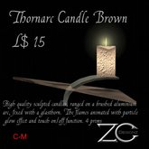 ZC Thornarc Candle Brown